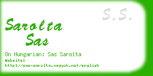 sarolta sas business card